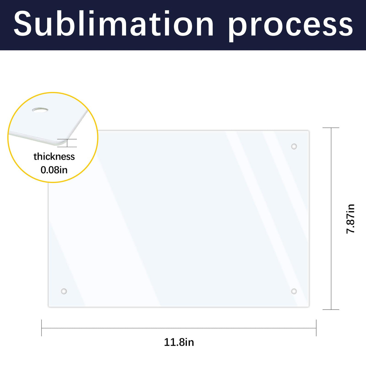 4Pcs Sublimation Glass Photo Blanks 7.87.x11.8 inch,Sublimation Blanks Wall Mount Tempered Glass Photo,DIY Picture Wall Frame Poster for Home Decor,Room Decor Sublimation Ornaments Blanks LIZOIDZSM
