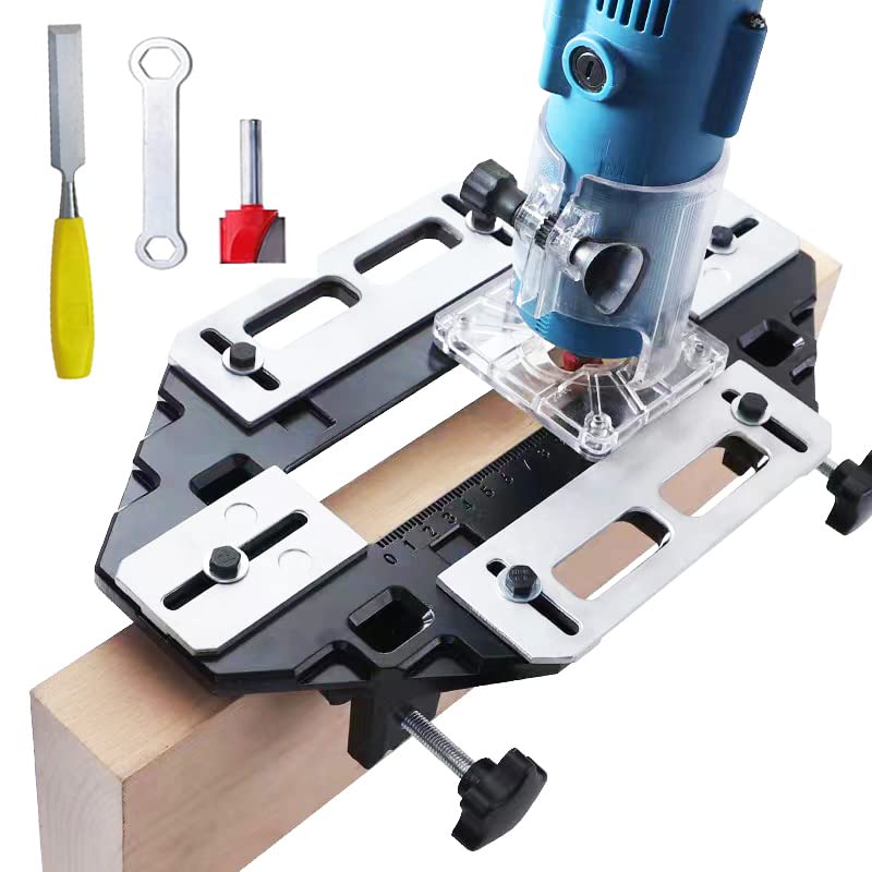 Aluminum Alloy Door Hinge Jig ,Door Hinge Hole Woodworking Hole Opener Slotting Locator ,Hinges for Wood Cabinet Kitchen Door Lock Installation ZMURED