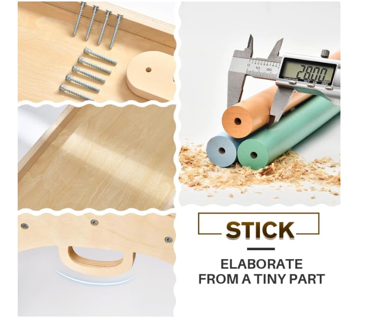 BlueWood Pikler Triangle Set 7in1 Foldable Baby Climbing Toys Wooden Montessori Climbing Set with Arch&Ramp&Ladder Baby Climber Indoor Jungle Gyms for Toddlers Montessori Toys - Sky Blue BlueWood