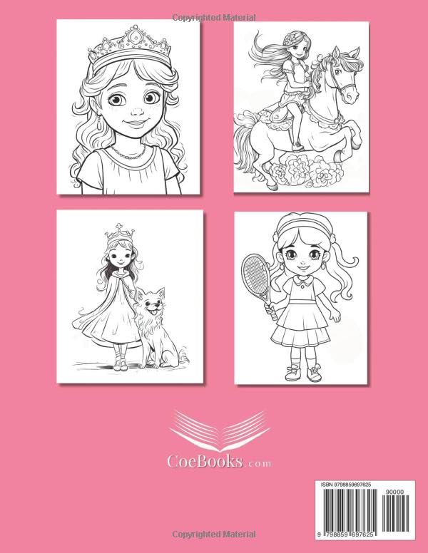 Princess - Coloring Book: Childrens Coloring Book With Over 30 Coloring Pages WoodArtSupply