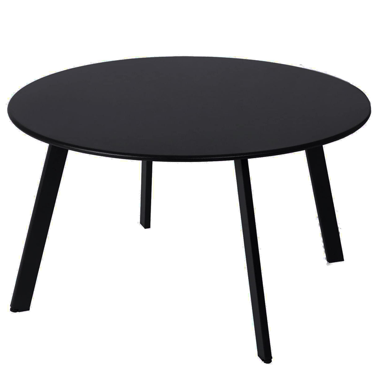 juserox Patio Coffee Table - Metal Steel Outdoor Round Table Weather Resistant Anti-Rust Outdoor Table (Black) juserox