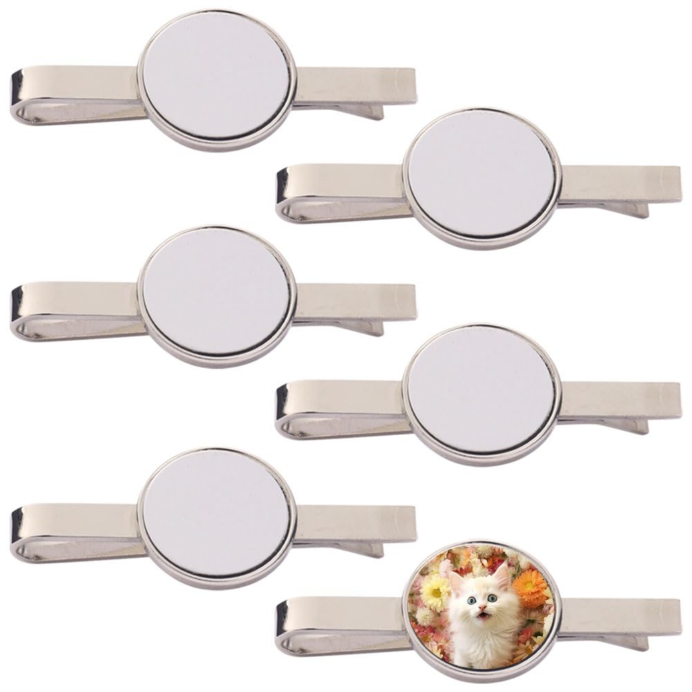 BAOZOON 3 Pcs Sublimation Tie Clip Blanks for Men Metal Tie Bars Heat Transfer DIY Tie Pins Pinch Clip for Wedding Birthday Business Holiday Parties BAOZOON