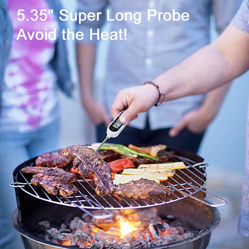 Digital Instant Read Meat Thermometer Kitchen Cooking Food Candy Thermometer for Oil Deep Fry BBQ Grill Smoker Thermometer by AikTryee AikTryee