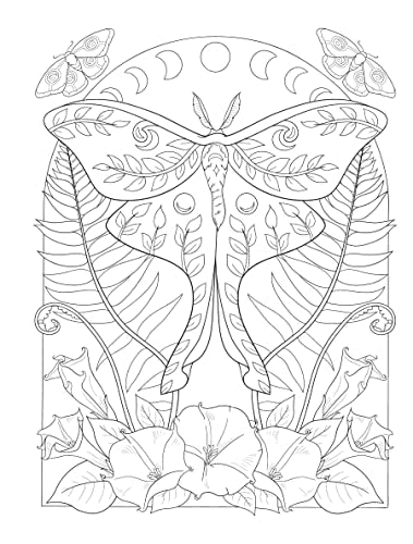 Creative Haven Witchcraft Coloring Book: Spellbinding Designs (Adult Coloring Books: Fantasy) WoodArtSupply