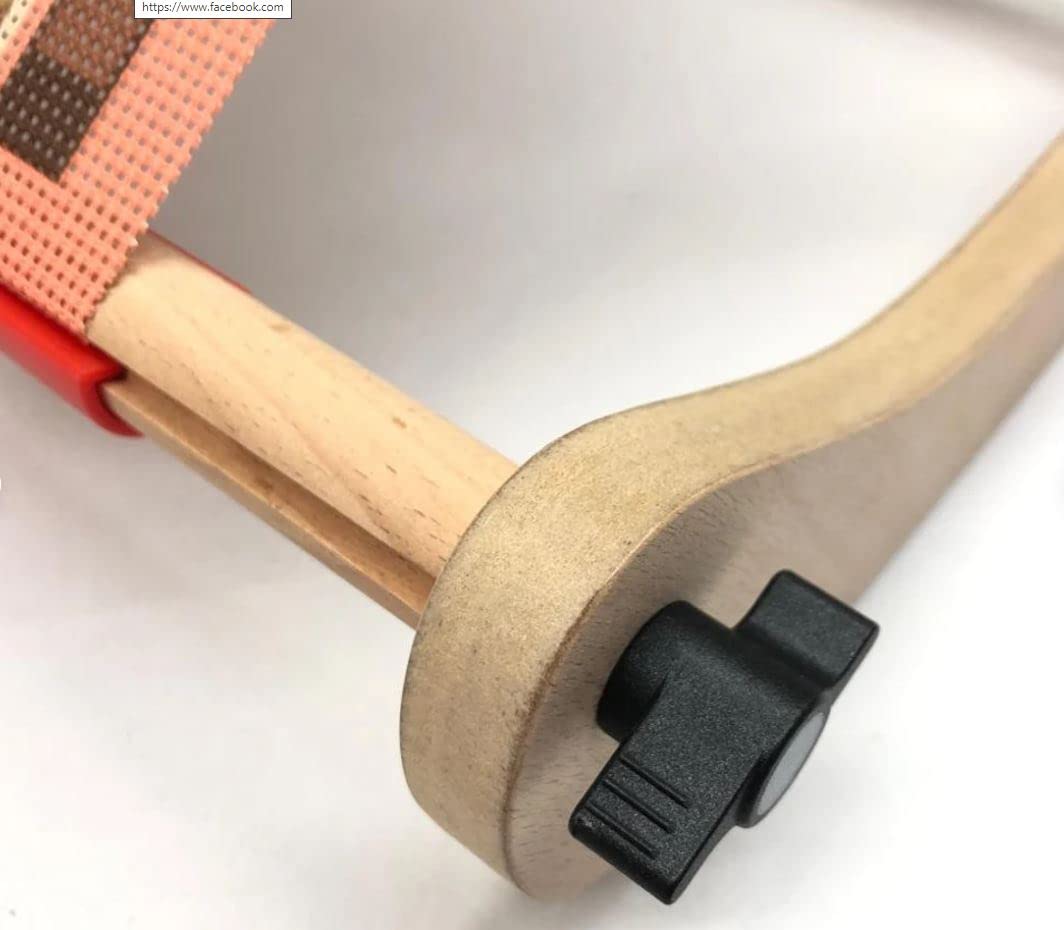 Nurge Adjustable Embroidery Table Stand, Cross Stitch Hoop Stand for Lap or Table Top Cross Stitch or Tapestry , Embroidery Hoop Holder. Hand Polished Natural Wood 190-3 ( 30cm ) Nurge