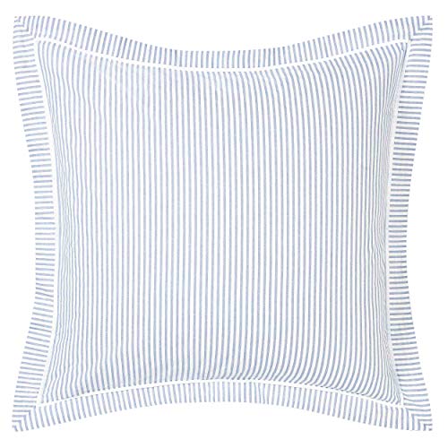 Laura Ashley - King Comforter, Soft Reversible Bedding Set, Includes Matching Shams with Bonus Euro Shams & Throw Pillows, Farmhouse Home Decor (Nora Blue, King) Laura Ashley
