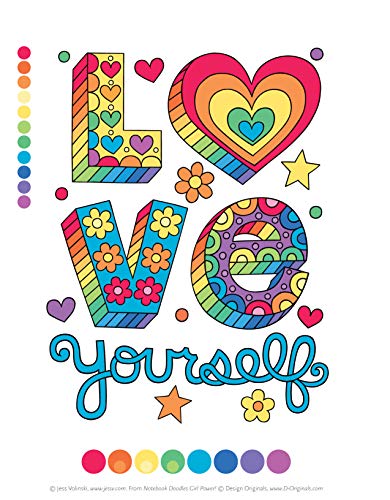 Notebook Doodles Girl Power! Coloring & Activity Book (Design Originals) 32 Inspiring, Beginner-Friendly Art Activities to Boost Confidence & Self-Esteem in Tweens, on High-Quality Perforated Paper Design Originals