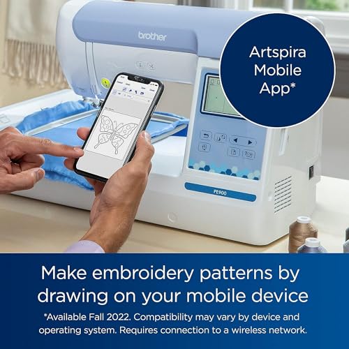 Brother PE900 5" x 7" Embroidery Machine with Artspira Software & Accessories