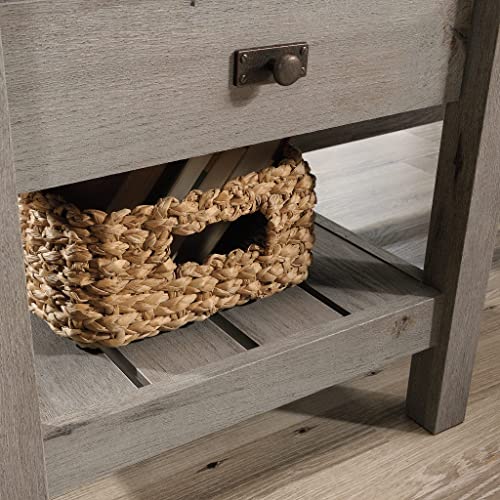 Sauder Cottage Road L-Desk, L: 65.12" x W: 58.66" x H: 29.76", Mystic Oak finish Sauder