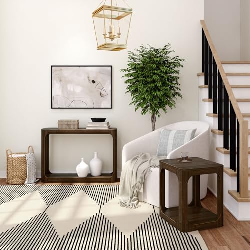 Plank+Beam Forma Console Table, 46 Inch, Solid Wood Sofa Table, Entryway Table for Hallway, Narrow Behind The Couch Table, Console Tables for Entryway, Living Room, Foyer, Easy Assembly, Walnut Plank+Beam
