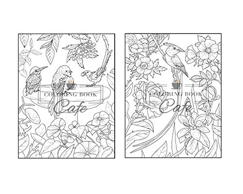 Songbirds Coloring Book: An Adult Coloring Book Featuring Beautiful Songbirds, Exquisite Flowers and Relaxing Nature Scenes Majosta