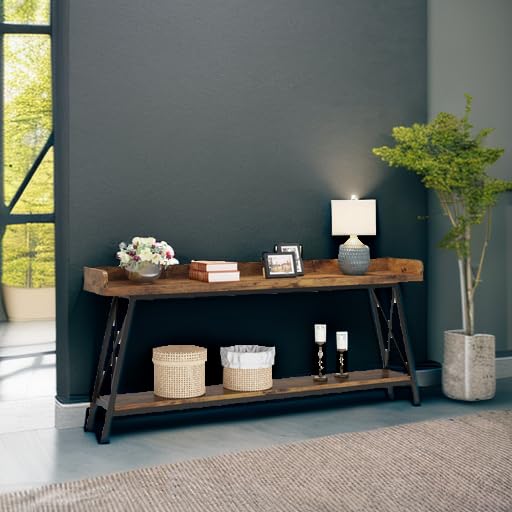 Tribesigns 70.9 inch Extra Long Console Table Behind Couch, Rustic Industrial Sofa Table for Living Room, Narrow Entryway Hallway Long Bar Table Tribesigns