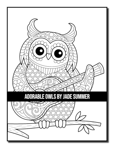 Adorable Owls: An Adult Coloring Book with Cute Owl Portraits, Fun Owl Designs, and Relaxing Mandala Patterns Majosta