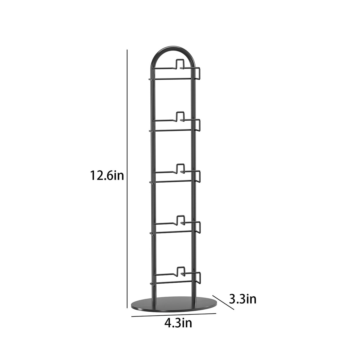 LongMen Metal Sunglass Organizer,Glasses Holder,Eyeglass Holder,Sunglass Storage Eyeglasses Rack Metal Frame for 5 Pairs (1, Black) LongMen