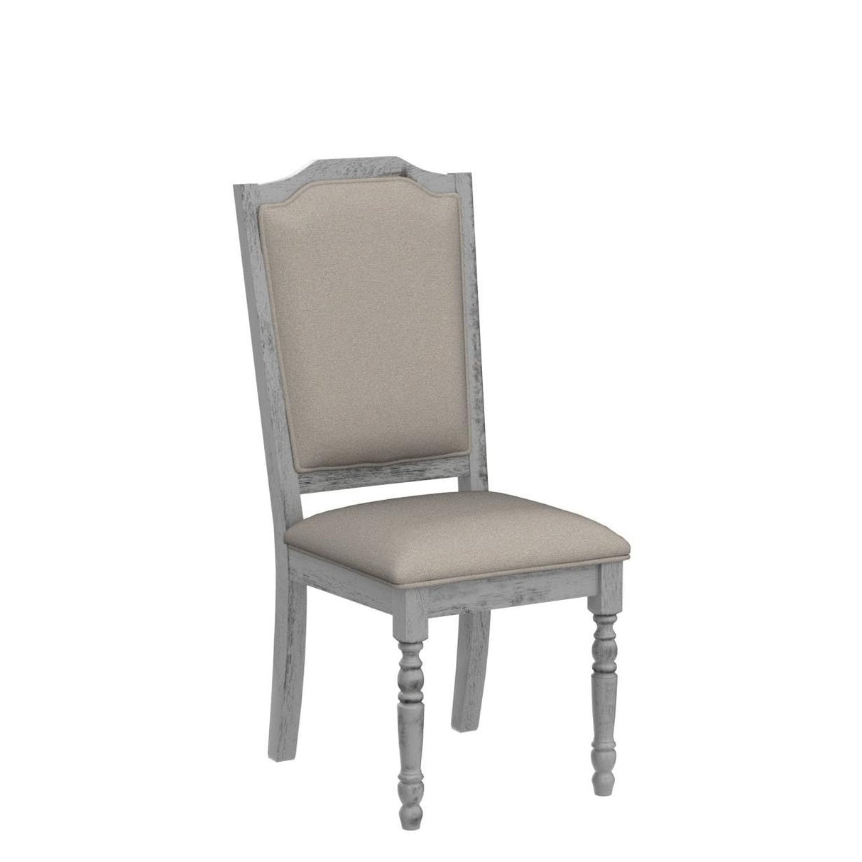 Roundhill Furniture Iris Turned Leg Wood Dining Chair, Set of 2, Weathered White Roundhill Furniture
