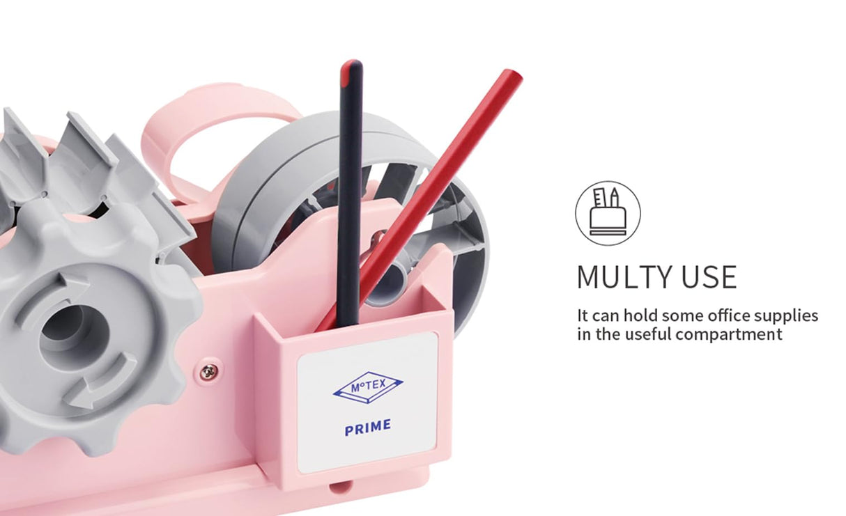 MoTEX Heat Tape Dispenser Sublimation – 1” & 3” Core Multiple Roll Pre-Cut Heat Tape Dispenser, Heat Resistant Sublimation for Heat Press & Mug Press Machine (Light Pink, Tapes not Included) Motex