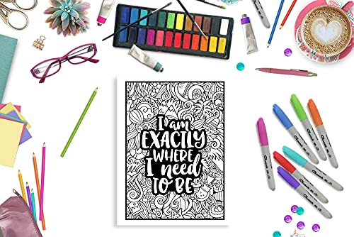 Mindfulness Coloring Book for Teens & Adults WoodArtSupply