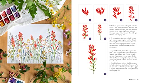 Wildflower Watercolor: The Beginner’s Guide to Painting Beautiful Florals WoodArtSupply