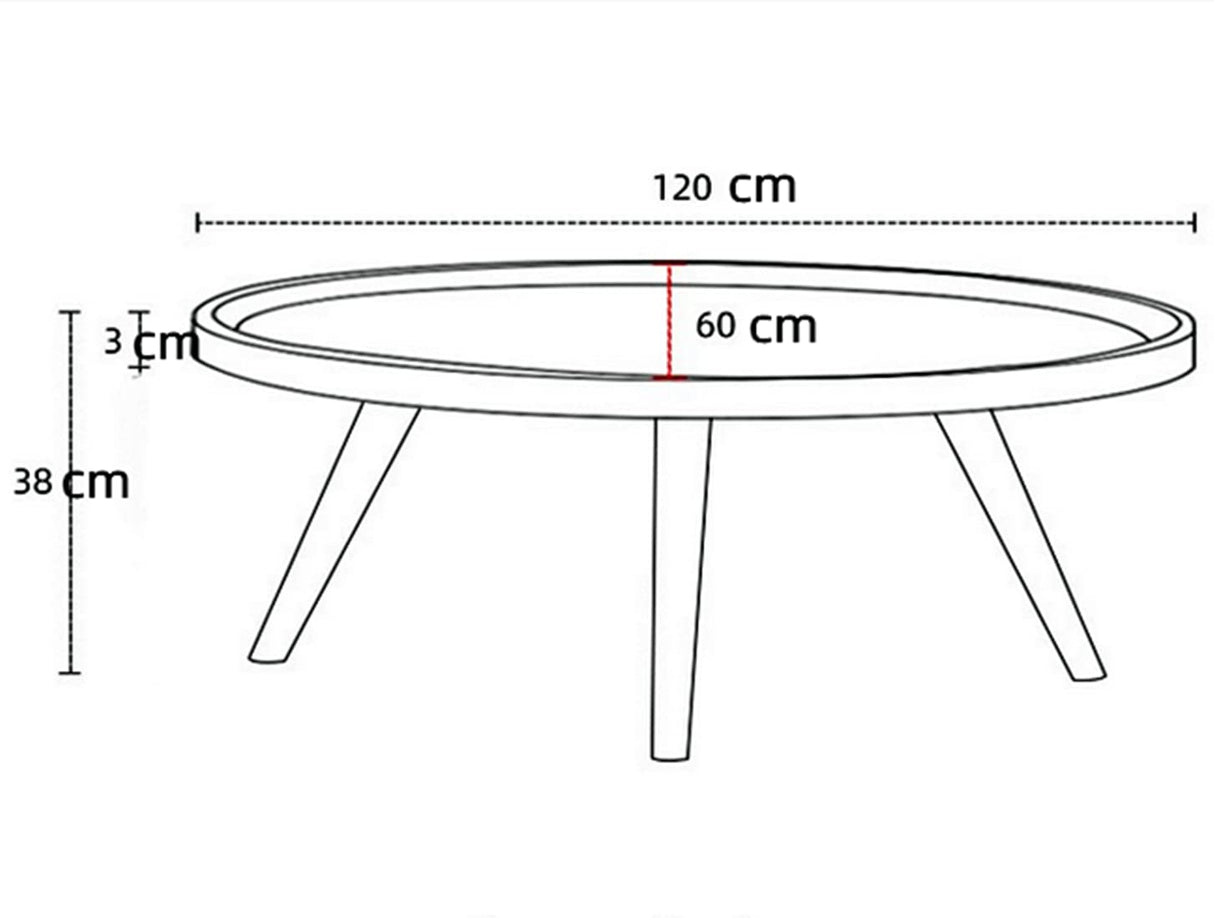 Rustic Oval Coffee Table Mid Century Modern Nesting Tables Sofa Table Living Room Bedroom Home Office Dining Room Coffee Shop 47“ Cavent