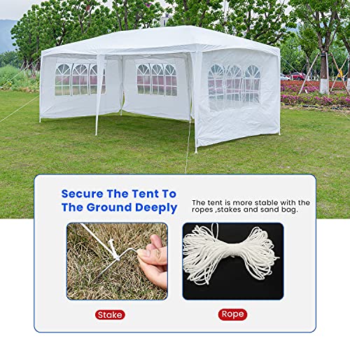 10'x20' Outdoor Canopy Party Wedding Tent Garden Gazebo Pavilion Cater Events -4 FDW