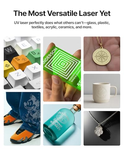 xTool F2 Ultra UV Laser Engraver, 5W UV Laser, 3D Inner and Fine Glass Engraving, Dual 48MP Cameras, 15,000 mm/s High Speed, AI Powered 2D-to-3D Software, Ultra-Precise Detail on Glass Plastic Acrylic xTool