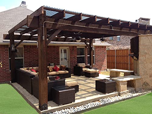 Ozco Building Products 56609 Laredo Sunset 8x8 Post Base Kit, (1 per Pack), Black Ozco Building Products