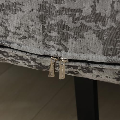 OctoRose Full Size 54x75x8inch 3 Side Zipper Chenille Grey Relif Futon Cover Sofa Daybed Couch Mattress Slipcover (Chenille-Grey-Relief, Full Size) OctoRose