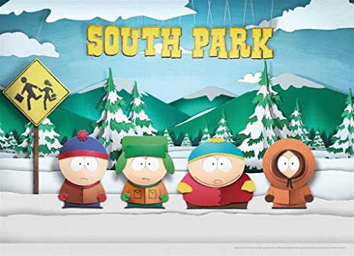 South Park Paper Bus Stop 1000 Piece Jigsaw Puzzle | Collectible Puzzle Featuring Stan, Kyle, Cartman, and Kenny | Officially Licensed Comedy Central and South Park Merchandise USAOPOLY