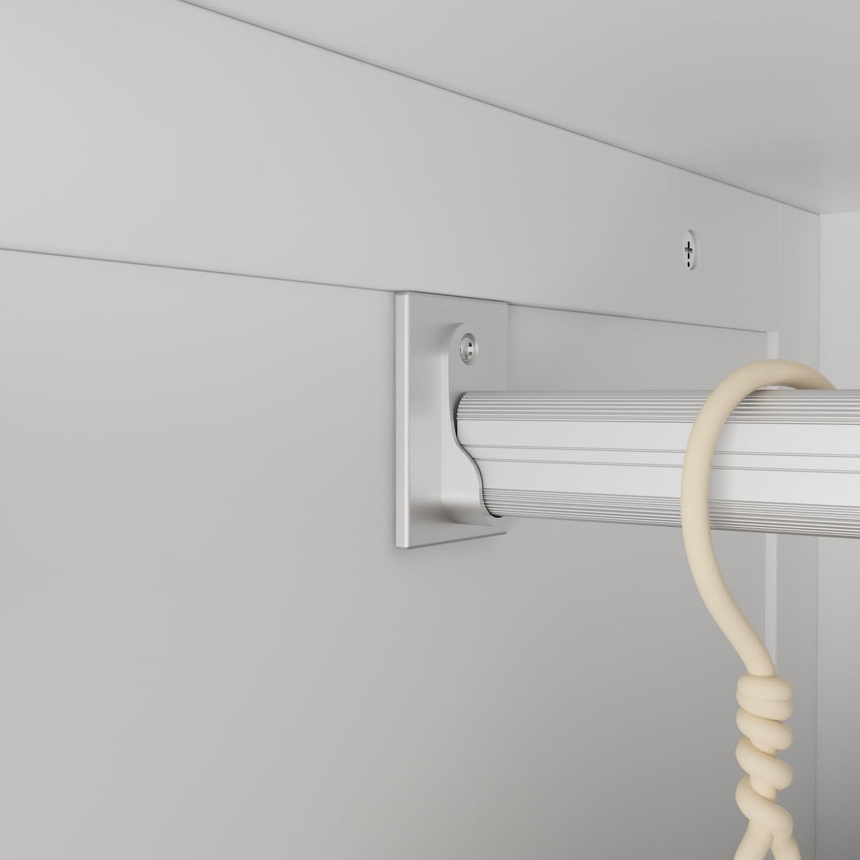 FUNISIR 3 Doors Bedroom Closet, Wood Armoire with Mirror, Clothes Hanging Rail, 4 Storage Shelves and 5 Drawers, 47" Wide Bedroom Storage Unit Wardrobe, Traditional White(70.9" H) FUNISIR