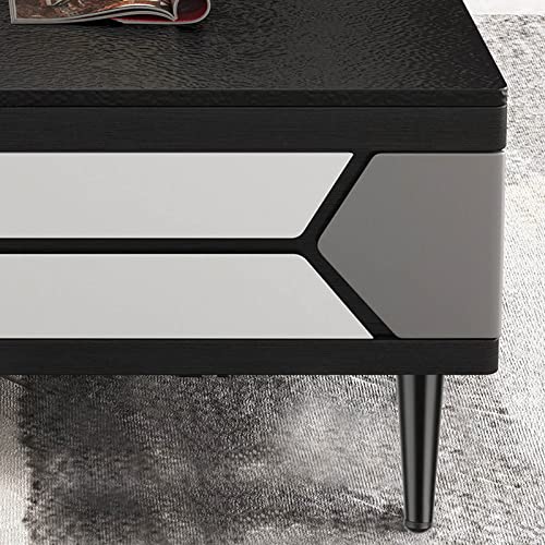 Generic Set of 4 Black Furniture Legs Straight Tapered Metal Sofa Legs, Replacement Heavy Duty Support Feet, for Sofa Couch Table Chair Cabinet Armchair TV Stand (35cm/13.78in) (Black 72cm/28.35in) WoodArtSupply