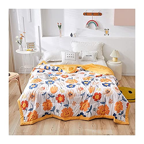 Quilt Cool Summer Quilt Blanket Thin Air-Conditioning Quilt Fiber Summer Duvet Bedspread Single Double Sleep Dry Breathable and Washable Summer Cool Quilt (Color : E Size : 150X200) (B 180X200) WoodArtSupply