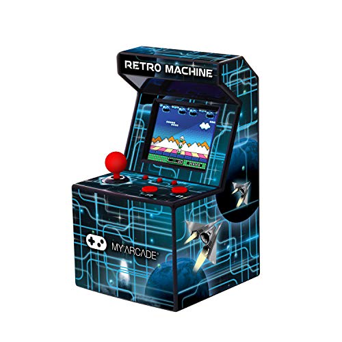 My Arcade Retro Machine Playable Mini Arcade: 200 Retro Style Games Built In, 5.75 Inch Tall, Powered by AA Batteries, 2.5 Inch Color Display, Speaker, Volume Control dreamGEAR