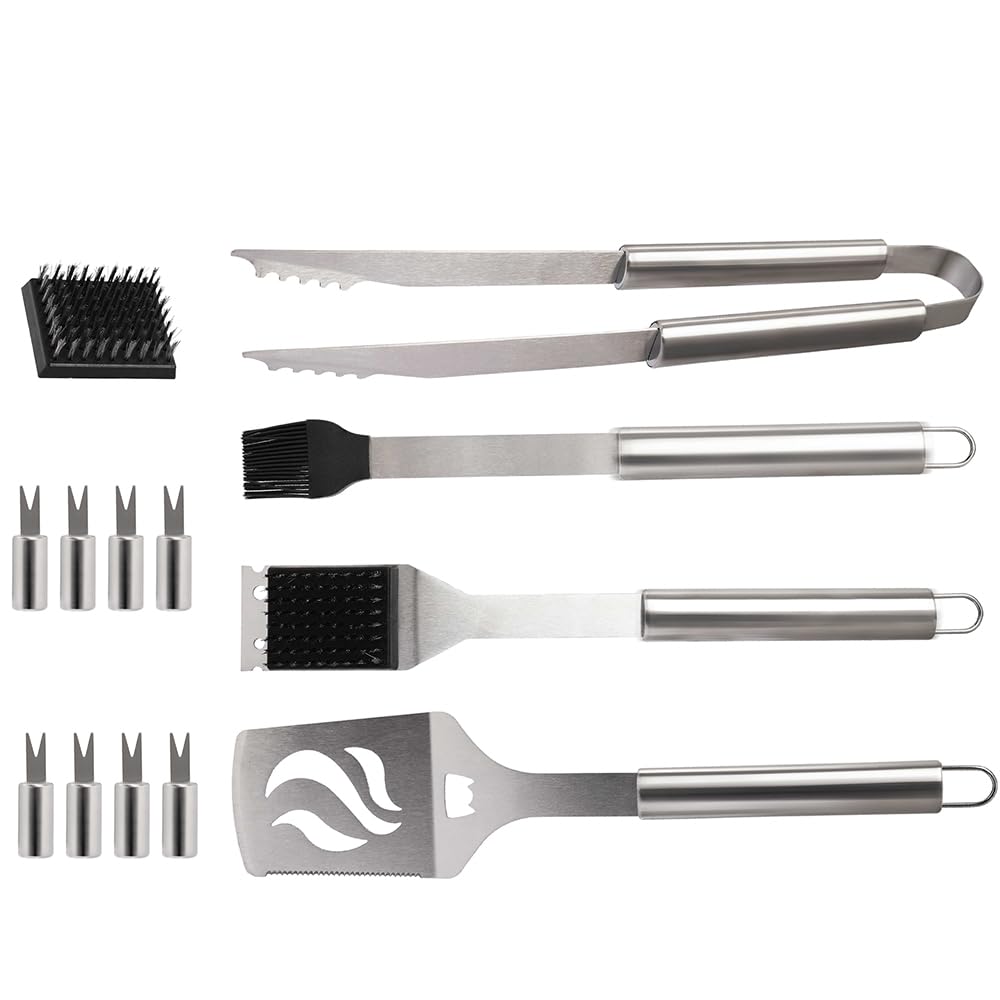 Dr. Camp 13 PCS Grilling Accessories, Grill Set, Grilling Set, Barbecure Utensils, Stainless Steel Dr.Camp