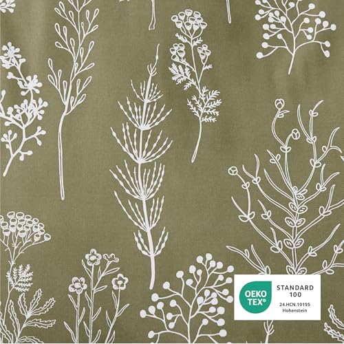 Bedsure Twin/Twin XL Comforter Set - Olive Green Bed Set, 2 Pieces Cute Floral Bedding, 1 Soft Reversible Botanical Flowers Comforter and 1 Pillow Sham Bedsure