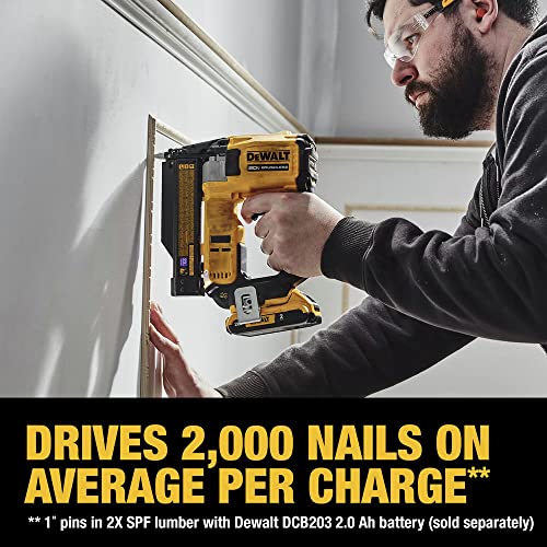 DEWALT ATOMIC Compact Series™ 20V MAX* Brushless Cordless 23 Ga. Pin Nailer Kit (DCN623D1) DEWALT
