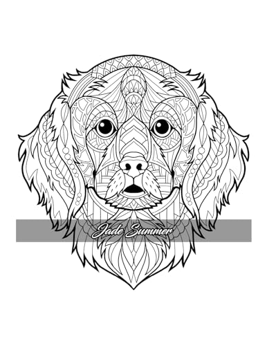 Amazing Dogs Coloring Book: Beautiful Dogs, Adorable Puppies, and Relaxing Designs for Adults and Teens WoodArtSupply
