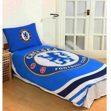Chelsea Official FC Single Duvet Cover Set with Pillowcase (Reversible) Chelsea