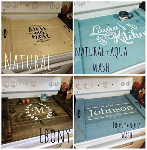 Personalized Stove Cover Noodle Board, Oven Cover - Customizable Design - Farmhouse Kitchen Decor JensenEden