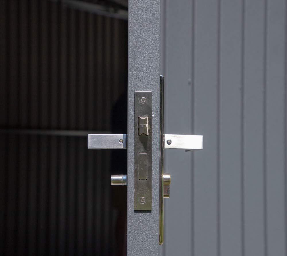 Sojag 12' x 30' Everest Galvalume Steel with Extra Tall Walls Garage Storage Building, Charcoal Sojag