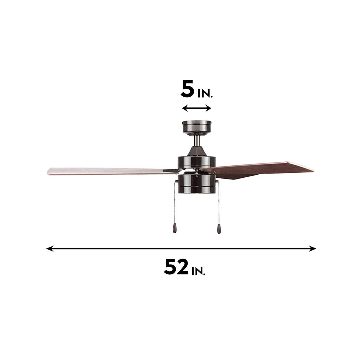 Portage Bay 51453 Madrona Ceiling Fan, 52, Gun Metal Portage Bay