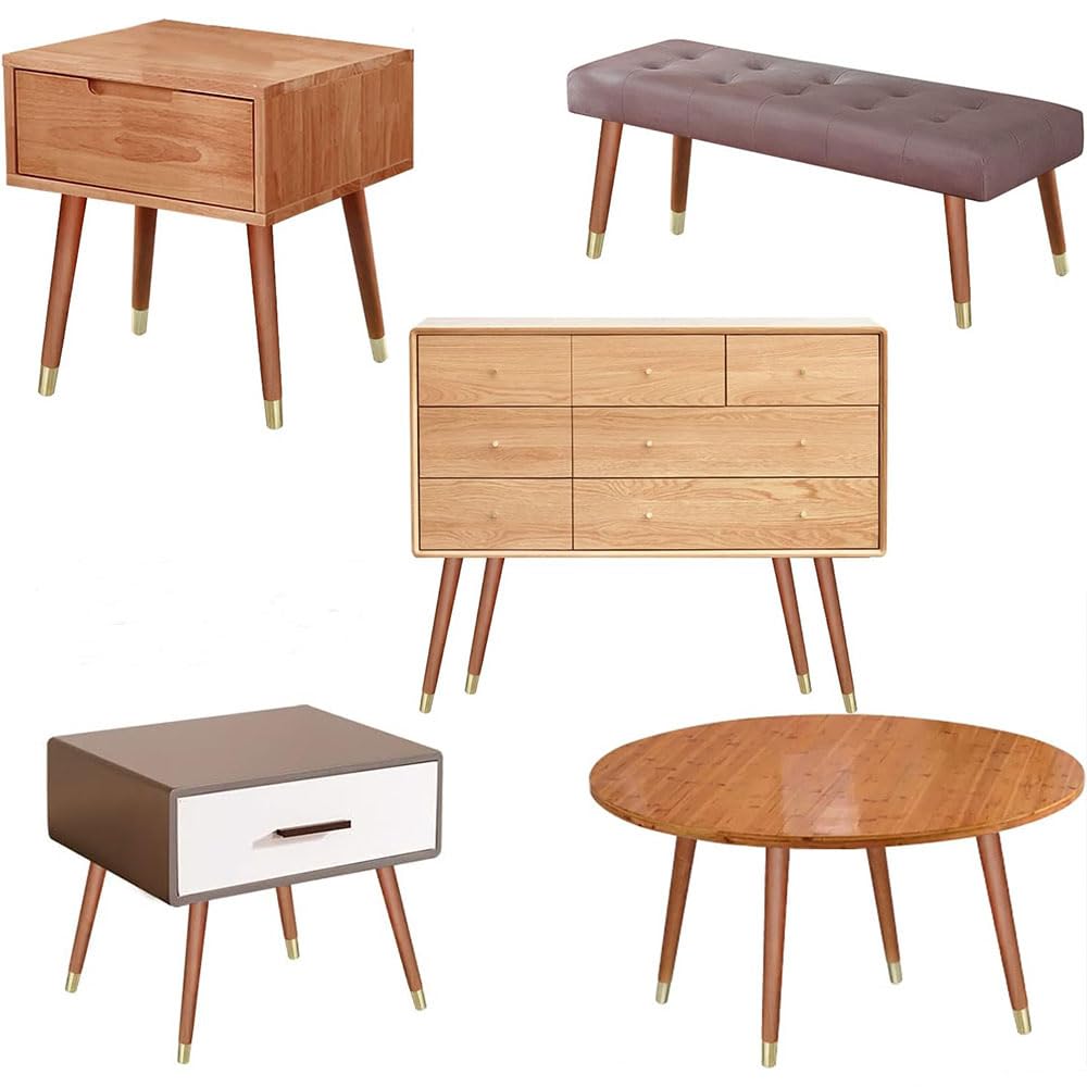 TEMI 16" Wood Table Legs β Premium Set of 4 Wooden Furniture Legs for Desk, Coffee Table, Bench, Chair, Dresser, Bed, and Cabinet β Strong, Durable and Easy to Install TEMI