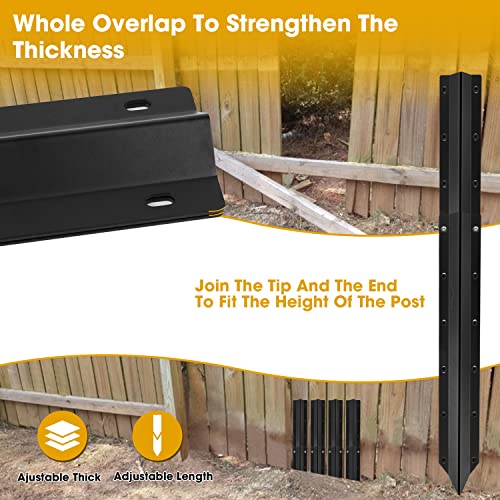 SDSNTE 10 Pack Ga Steel Fence Post Repair Stakes – Easy Installation Kit Included SDSNTE