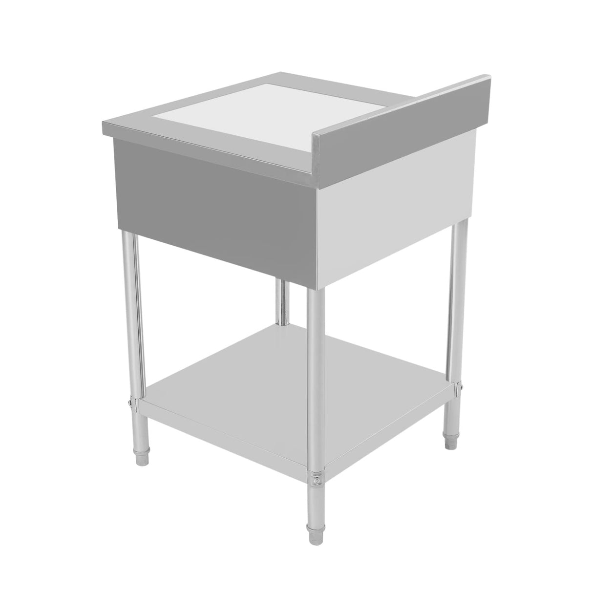 Stainless Steel Table for Prep & Work, 24''x24'' Commercial Heavy Duty Food Prep Worktable with Drawer, Undershelf and Backsplash for Kitchen, Restaurant, Hotel - 661.39Lbs Load Capacity NICE CHOOSE