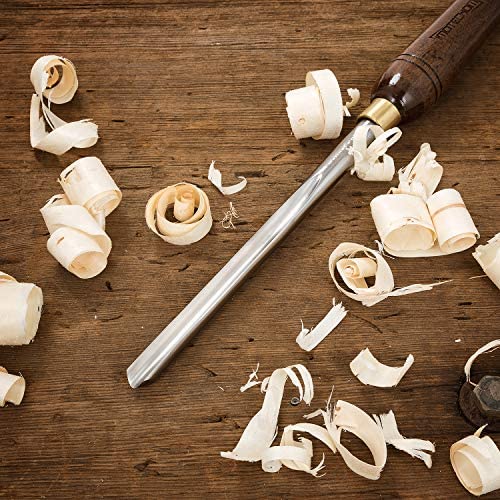 IMOTECHOM 3-Pieces HSS Bowl Gough Lathe Chisel Set Wood Turning Tools with Wooden Box, 1/4-Inches, 3/8-Inches and 1/2-Inches IMOTECHOM