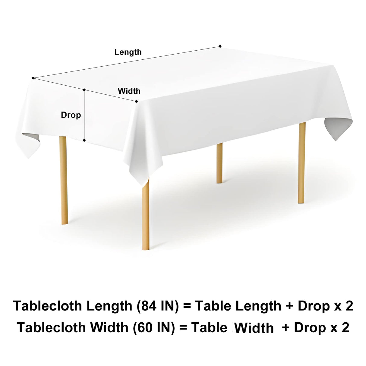 misaya Rectangle Waterproof Vinyl Table Cloth, Buffalo Flannel Backed Tablecloth, Wipeable Plastic Table Cover for Dinner, Kitchen, Outdoor (60" x 84", Black and White) misaya