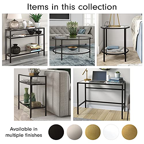 Henn&Hart 42" Wide Rectangular Console Table in Blackened Bronze, Entryway Table, Accent Table for Living Room, Hallway Henn&Hart