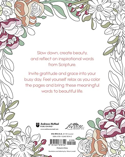 Scriptures and Florals Coloring Book WoodArtSupply