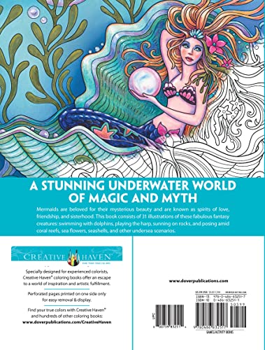 Creative Haven Magnificent Mermaids Coloring Book (Adult Coloring Books: Fantasy) Dover Publications