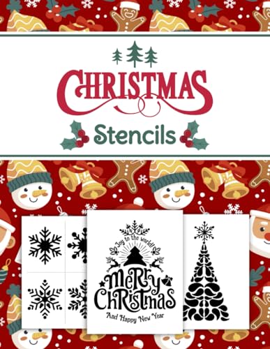 Christmas Stencils: +80 Cute Christmas Holiday Clip Arts Templates For Kids & Whole Family. Christmas Stencils For Painting On Wood, Canvas and To Create Handmade Decorations WoodArtSupply