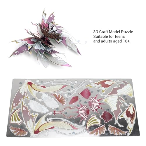 3D Metal Puzzle for Teens and Adults, DIY Butterfly Model Metal Craft Building Kit, Stainless Steel Assembly Toy, Flying Animal Puzzles Toys, Birthday New Year Gifts